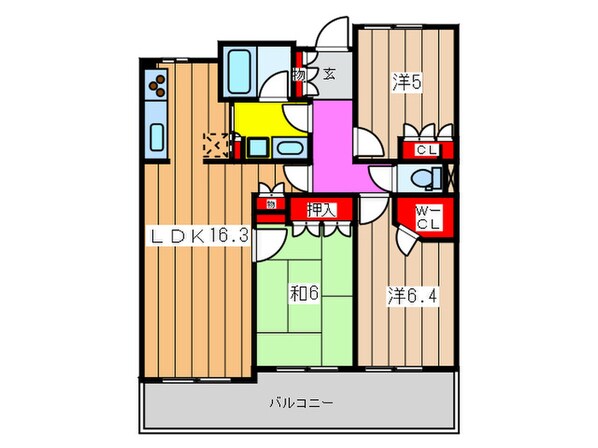 カスタリア上町台の物件間取画像